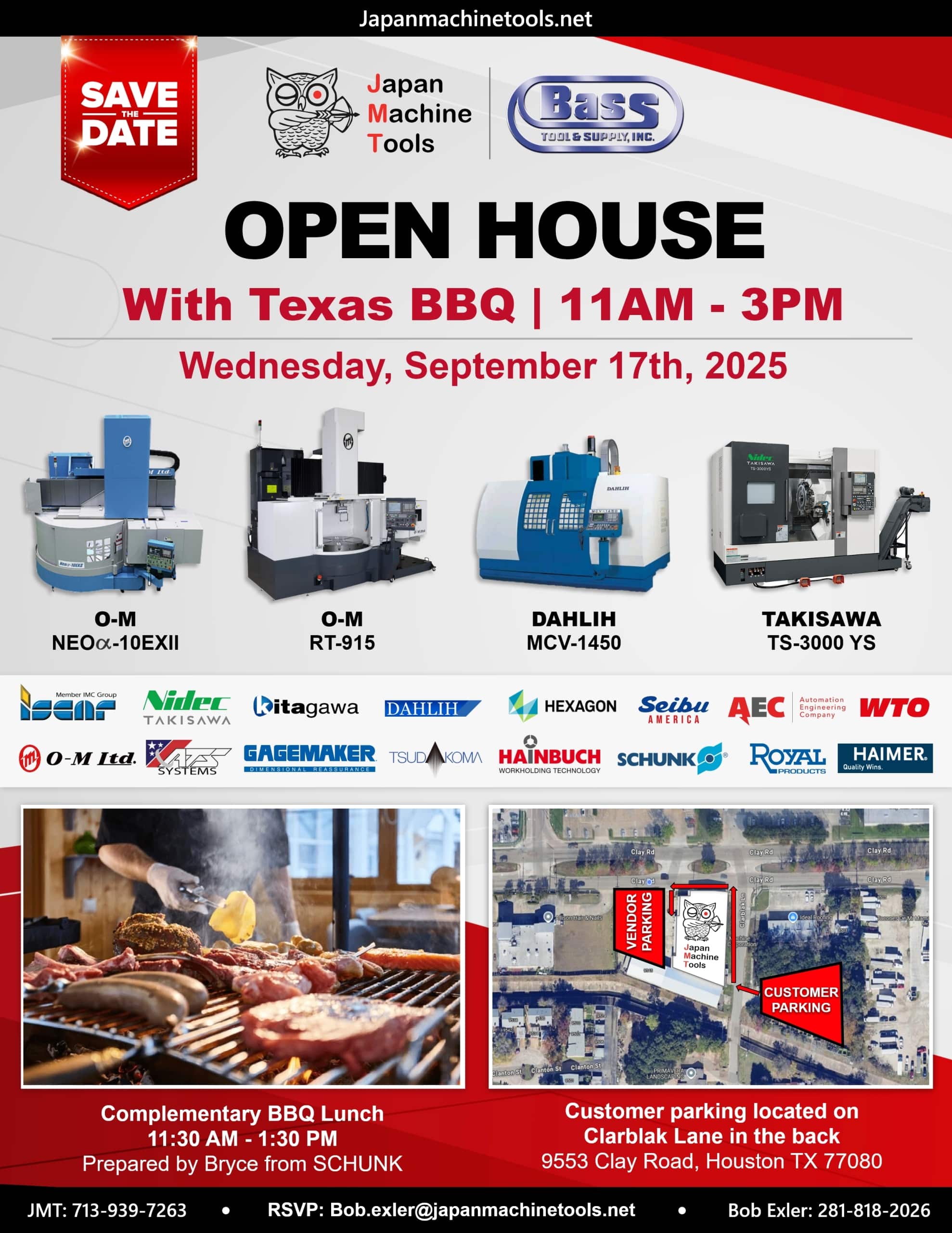 Japan Machine Tool Open House invitation